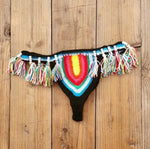 Rainbow Rasta Tassel  Crochet Bikini